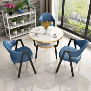 COFFEE TABLE & 3 CHAIR SET