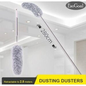 Microfiber Extendable Feather Cleaning Duster - 1 Telescopic Pole Plus 2 Duster Free